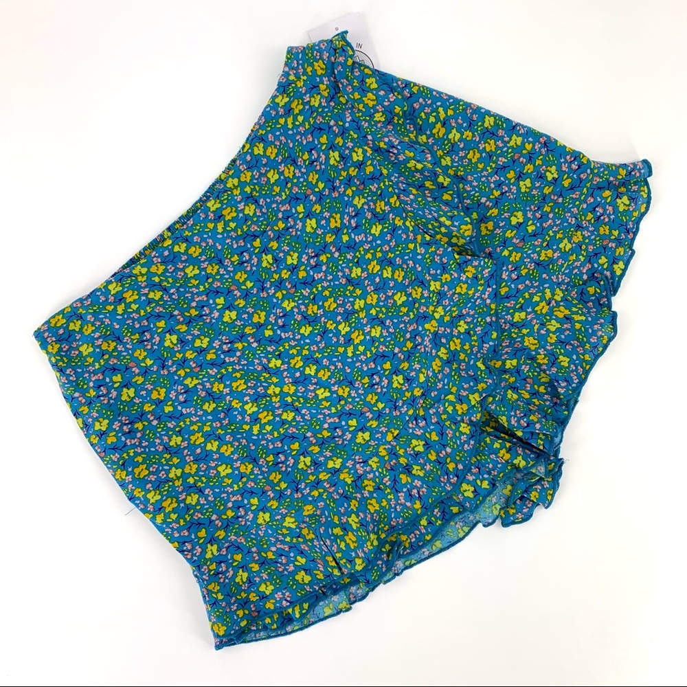 Patrons of Peace NWT Floral Wrap Front Ruffle Hem Skort, Small